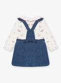 Conjunto body e vestido-jardineiras de ganga bebé menina CABRIGITTE / 22E1BF71ENSP274