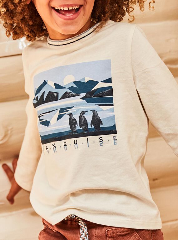 T-shirt de pinguim branco sem camisola DUPINGAGE / 22H3PGY2TML001