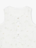 Babygro baunilha com estampado de animais em dupla gaze de algodão FULOUIS / 23E0CGY1BAR114