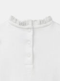 Blusa-body com folhos de cor crua LACOLINE / 24H1BFJ1BOD001