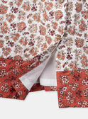 Vestido patchwork de cor terracota KANORA / 24E1BFE1ROB001