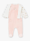 Conjunto babygro e casaco de malha cru em veludo LOLITA / 24H0NF23ENS001
