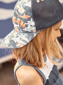 Boné azul com estampado tubarões FLYTOAGE / 23E4PGR1CHAC226