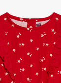 Macacão curto vermelho com estampado de estrela 22E1BFP1CBL050