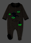 Babygro cinzento e azul-marinho bebé menino VELANCELEX / 20H5BG39GREJ920