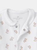 Babygrow de veludo estampado MONDRY / 25E0NM21GRE000