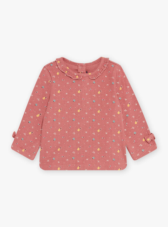 Blusa de mangas compridas com estampado florido rosa-velho DAKELLY / 22H1BFR1TEED332