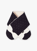 Écharpe azul-marinho com bolas detalhe laços bebé menina BISOPHIA / 21H4BFE1ECH070