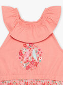 Camisa de noite pêssego com estampado florido decorativo menina CHOUJIETTE / 22E5PF51CHN413