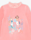 Pijama de duas peças de veludo rosa com sereias 23E5PF22CHN404