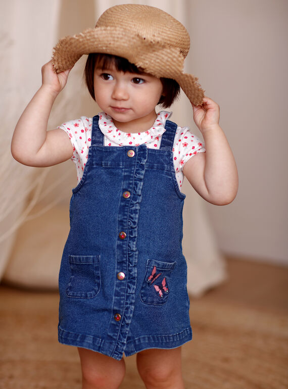 Vestido em ganga bebé menina ZAFLORIANE / 21E1BFB1CHSP269