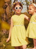 Vestido reversível amarelo em cetim de algodão LAPAKRETTE / 24H2PFI1ROBH705