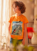 T-shirt cor de laranja estampada KLETAGE / 24E3PGO3TMC402