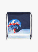 Mochila azul e branco às riscas FRYSACAGE / 23E4PGL1BES070