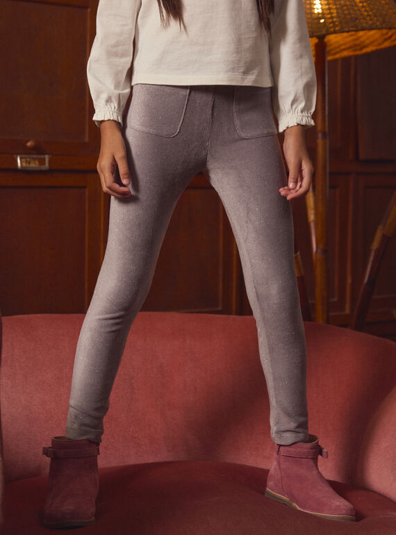 Leggings de bombazina com fios brilhantes LADEGETTE / 24H2PFQ1LG940