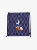 Mochila azul-marinho às bolas brancas FRYSAKETTE / 23E4PFL1BES070