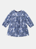 Vestido azul e branco às flores LACECILE / 24H1BFJ1ROB070