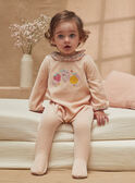 Babygro-pijama em veludo pêssego KECECILE / 24E5BF54GRE413
