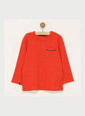 T-shirt mangas compridas vermelho RASICAGE2 / 19E3PGB2TML330