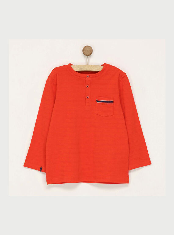 T-shirt mangas compridas vermelho RASICAGE2 / 19E3PGB2TML330