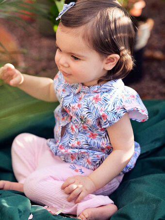 Blusa sem mangas com estampado de folha e flor bebé menina CANINI / 22E1BFK1CHE001