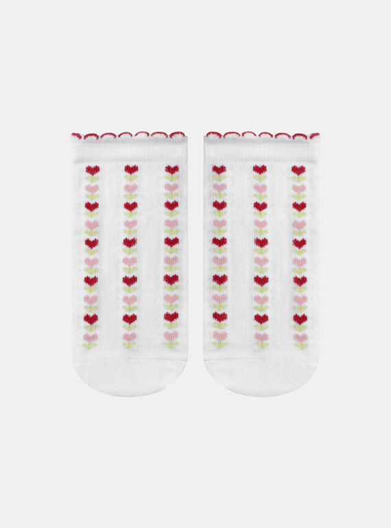 Meias jacquard com flores e corações KLASOZETTE / 24E4PFN1SOB001