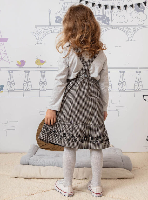 Vestido jardineiras fluido vichy menina BECHAETTE / 21H2PF21CHS090
