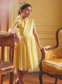 Vestido amarelo bordado KRETULETTE / 24E2PFL6ROBB103