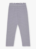 Conjunto pijama azul em túbica com estampado às riscas KUICHAGE / 24E5PG54PYJC244