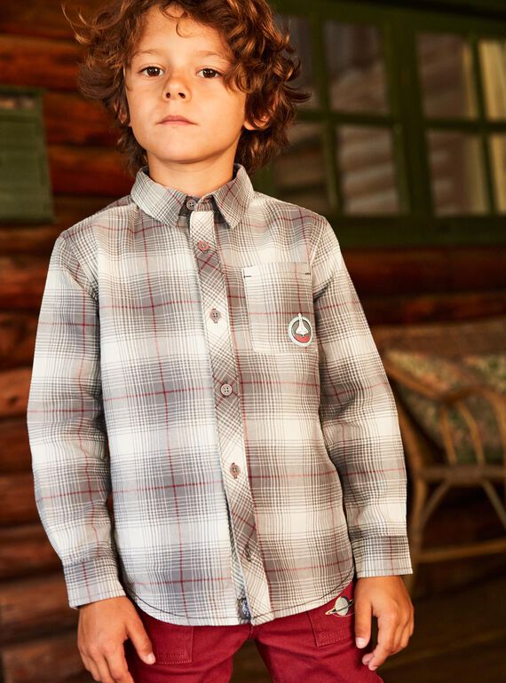 Camisa aos quadrados com estampado foguetão DUCHEMAGE / 22H3PGZ1CHMJ908