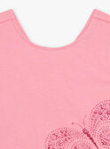 Camisola de alças cor de pastilha com padrão borboleta menina CAUJERETTE 1 / 22E2PFT4DEBD308