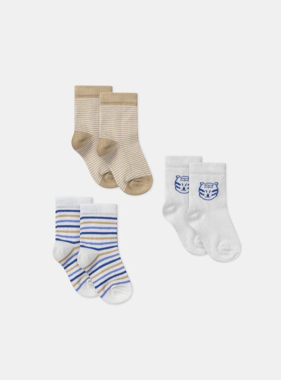 Pack de 3 meias em jacquard fantasia MACLEMENT / 25E4BG81LC3001