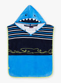 Capa de banho azul às riscas e padrão tubarão menino CYCAPAGE / 22E4PGO1CDBC244