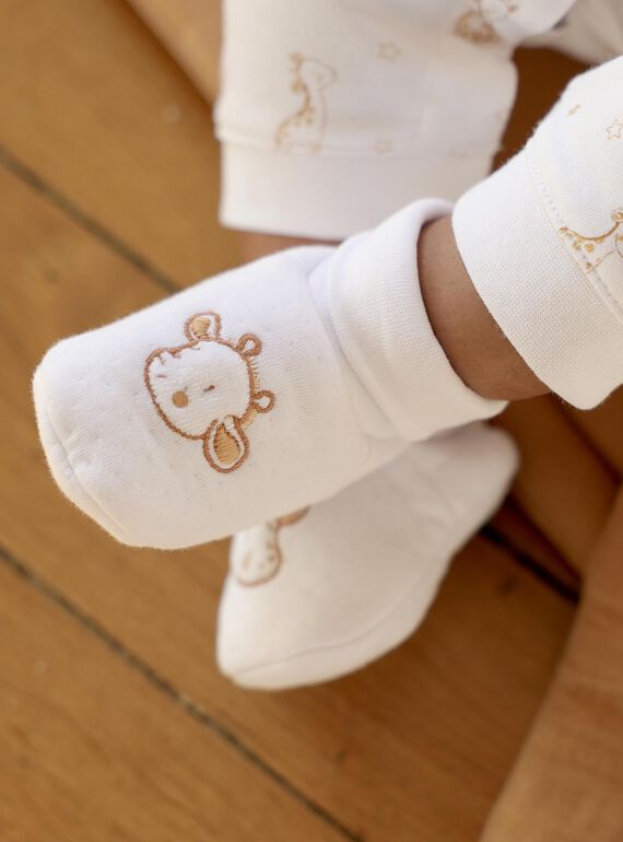 Pantufas de recém-nascido com desenho girafa FORENT / 23E0AM61CHP000