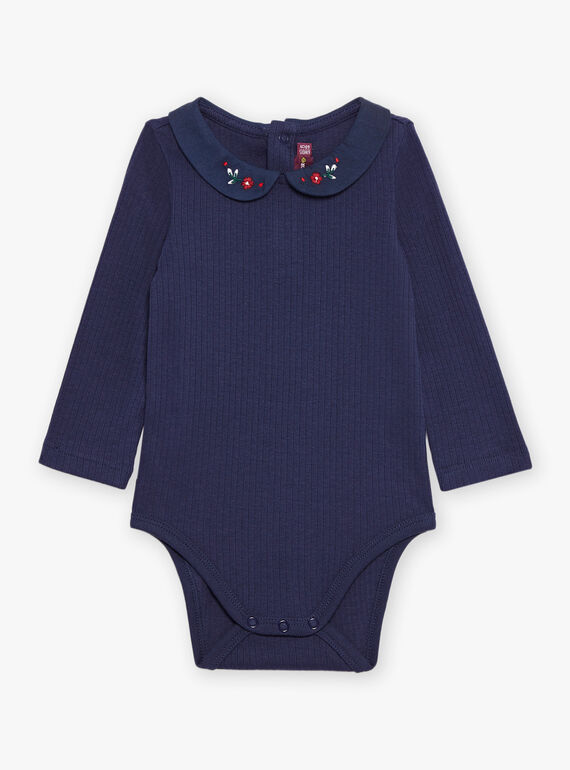 Body azul-marinho com gola Peter Pan DAOLLY / 22H1BFX1BOD070