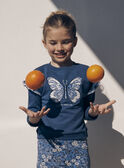 Sweat azul com motivo de borboleta bordado LESWETTE / 24H2PFJ1SWEC233