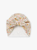 Gorro de recém-nascido cru e rosa com estampado florido LOA / 24H0AF11BON001