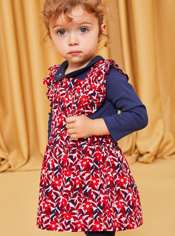 Vestido-camisola em veludo com estampado florido DAOLIVE / 22H1BFX1CHS001