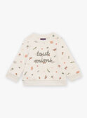 Sweat bege em moletão com estampado de animais FATAHAR / 23E1BGP1SWE007