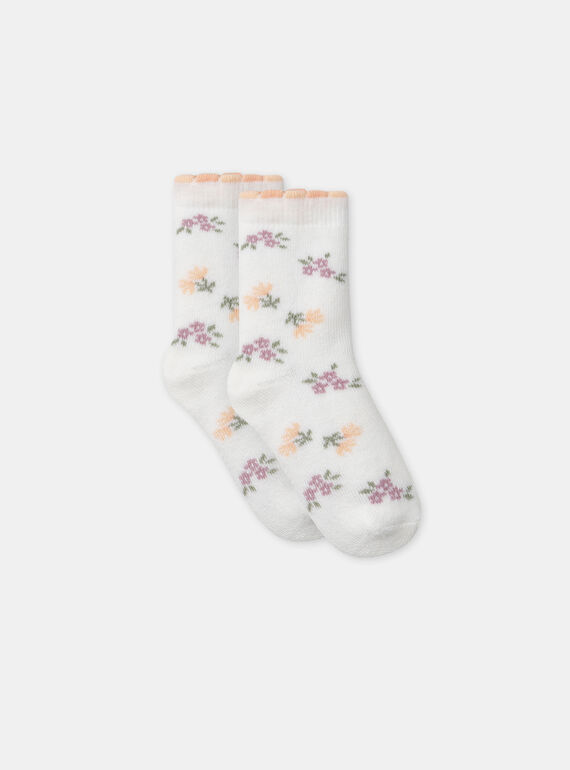 Meias felpudas às flores MABETH / 25E4BF71SOQ001