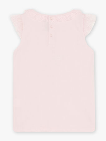 T-shirt rosa-blush com estampado de ramo de flores menina CLUTIJETTE / 22E2PF11TMCD300