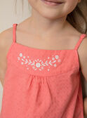 Camisola de alças rosa bordado floral ZUDOUETTE / 21E2PFT1DEBD313
