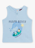 Camisola de alças azul com padrão surf bebé menino CAYVAN / 22E1BGV2DEBC218