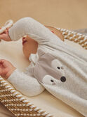 Babygro cinzento-claro em veludo GOULAM / 23H0NGL1GREJ920