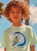 Camiseta Polvo com Lantejoulas Verde-Pastel KLIPEROAGE / 24E3PGR1TMCG632