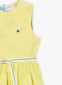 Vestido reversível amarelo em cetim de algodão LAPAKRETTE / 24H2PFI1ROBH705