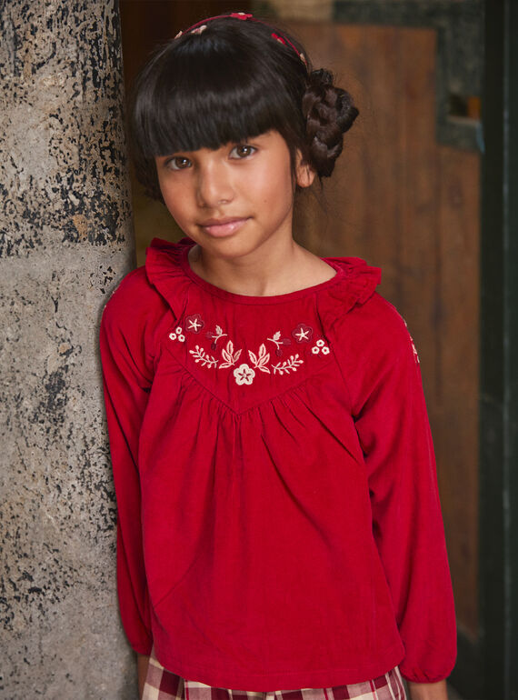 Blusa de bombazina bordada LALETTE / 24H2PFR1CHEF505