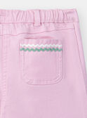 Calças wide legs rosa com bolsos bordados KAPAETTE / 24E2PF31PAN318