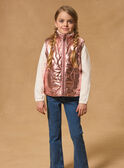 Pink copper SLEEVELESS JACKET MRODOETTE / 25E2PF31GTVK007