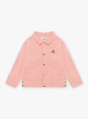 Casaco em twill rosa-maquilhagem com padrões gato e fantasia menina CLATWETTE / 22E2PFG1VESD327